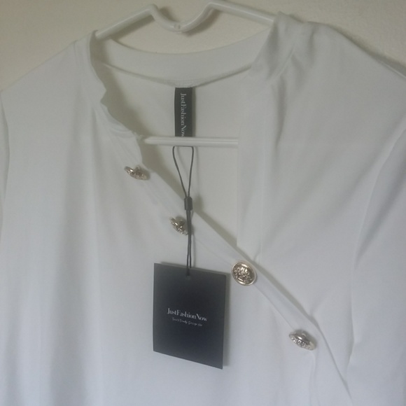 JustFashionNow White top. Size small. Brand new. - Picture 2 of 6